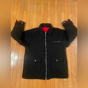 Vintage Marlboro Wool Reversible Red Black Heavy Coat Shacket - Men's Large